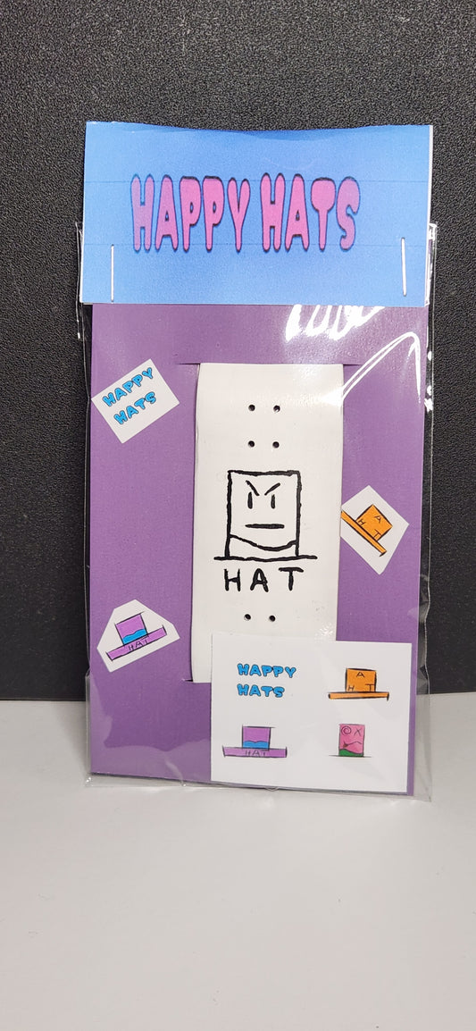 Angry Hats design fingerboard deck