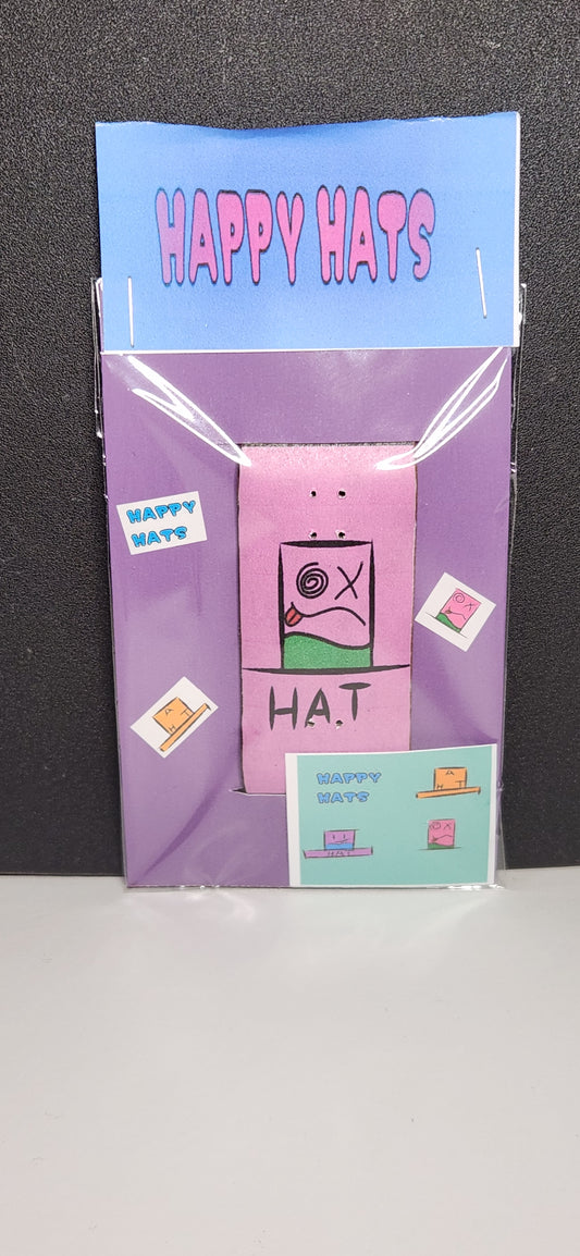 Confused Hats design fingerboard deck